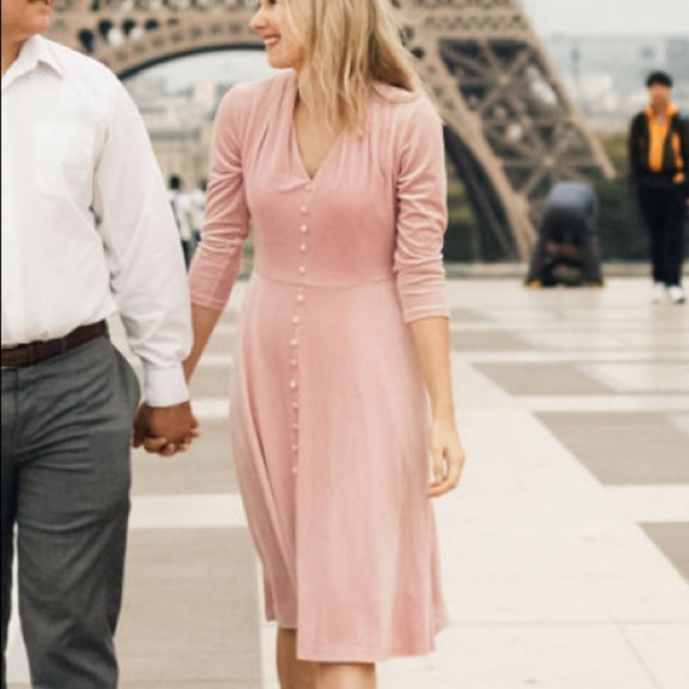 GAL MEETS GLAM PINK VELVET JOY DRESS
